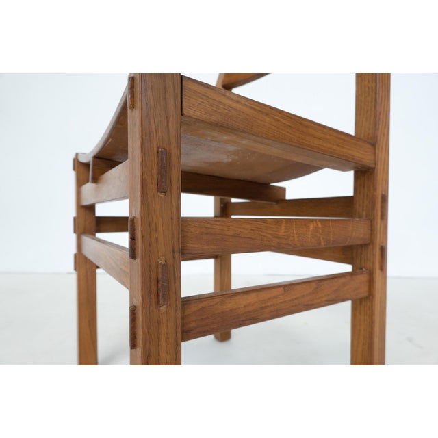 Mid-Century Modern Dining Chairs attributed to Giuseppe Rivadossi, Italy, 1980s, Set of 6 For Sale - Image 4 of 8