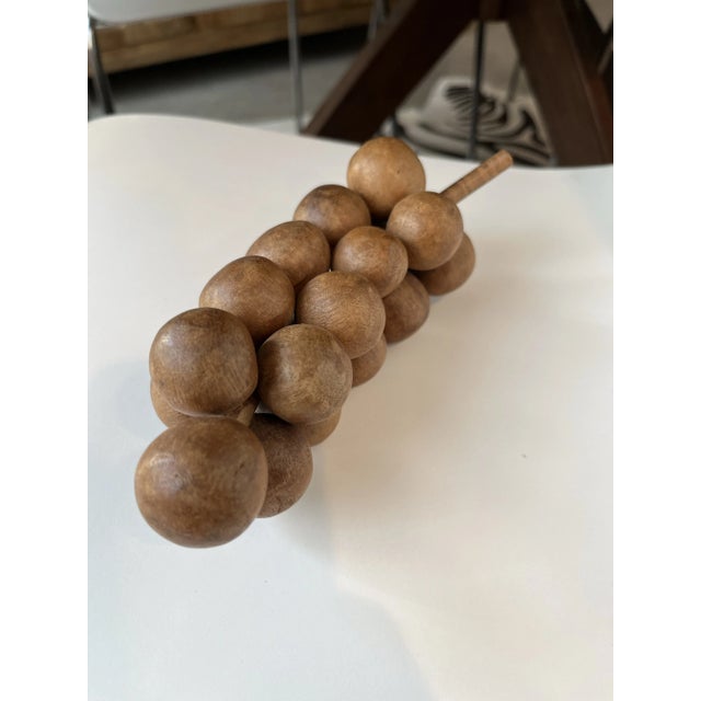 Mid-Century Modern Vintage Mid-Century Modern Cluster of Teak Grapes For Sale - Image 3 of 7