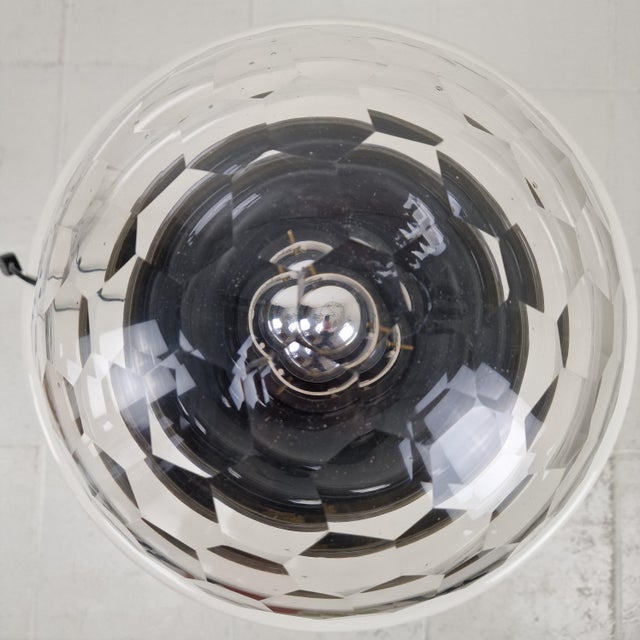 Black Mid-Century Italian Space Age Convertible Table or Ceiling Lamp attributed to Pia Guidetti Crippa for Lumi, 1960s For Sale - Image 8 of 12
