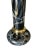 Black Karl Springer Style Large Faux Marble Painted Wood Candle Sticks With Brass Trim - Set of 2 For Sale - Image 8 of 12