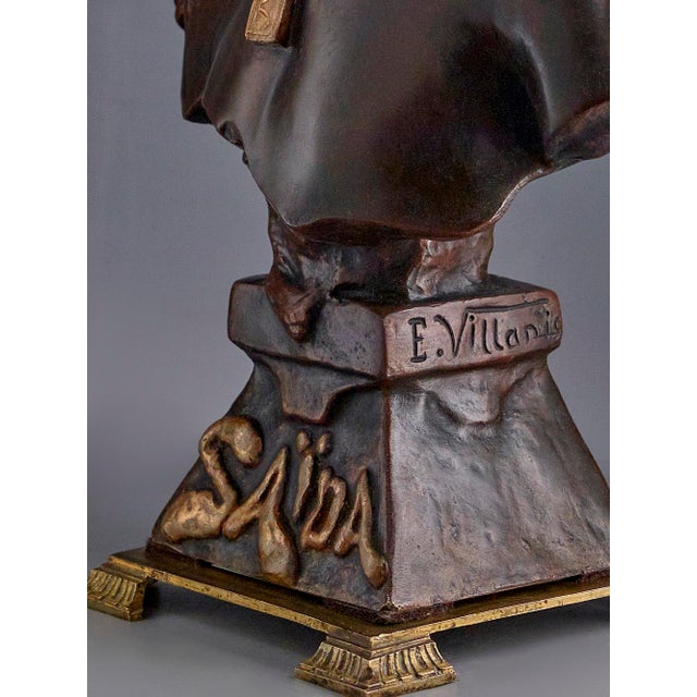 Emmanuel Villanis, Saida, 1900s, Bronze Sculpture For Sale - Image 11 of 12