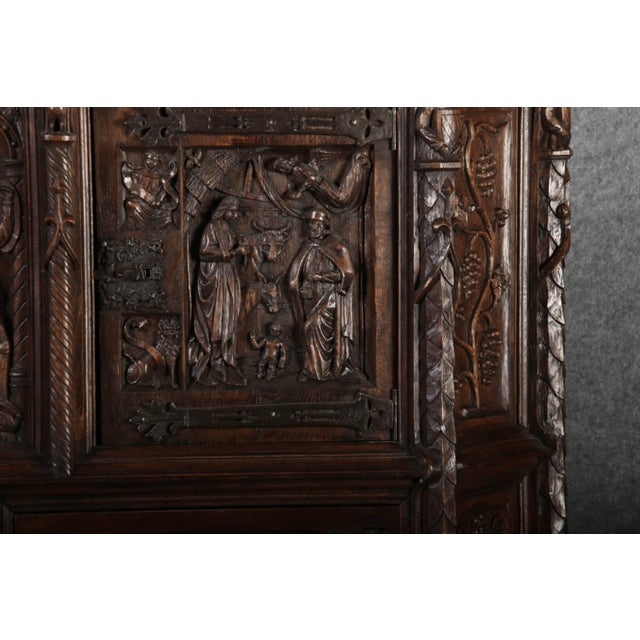 Antique Historicist Cabinet in Oak, 1880 For Sale - Image 15 of 18