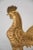 Late 19th C. Gilded Rooster Weathervane on a removable base. Wonderful patina and makes for great presence for table styling