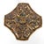 This vintage decorative box features a richly textured gilt finish with raised foliate and scrolling relief motifs on all...