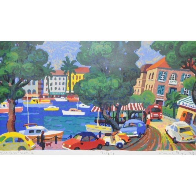 'The Riviera II' Framed Serigraph For Sale - Image 4 of 9