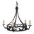 1980s Classical Roman Black Iron Chandelier For Sale