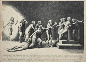 Mythological Scene, Original Etching, 19th-Century