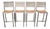 Set of Four Vintage Westminster Teak & Stainless Steel Vogue Bar Stools For Sale