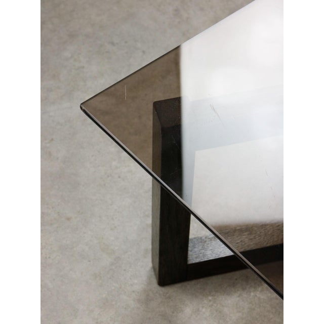 1960s Italian Wooden and Smoked Glass Coffee Table, 1960s For Sale - Image 5 of 18