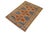 Shabby Chic Rustic Balochi Blue/Beige Wool Rug - 3'11''x6'0'' For Sale - Image 3 of 10