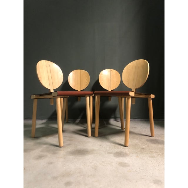 Wood Vintage Chairs by Gigi Sabadin for Crassevig, 1980, Set of 4 For Sale - Image 7 of 16