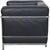 LC2/1 Chair in Black Pelle Leather by Le Corbusier, 2000s For Sale - Image 13 of 18