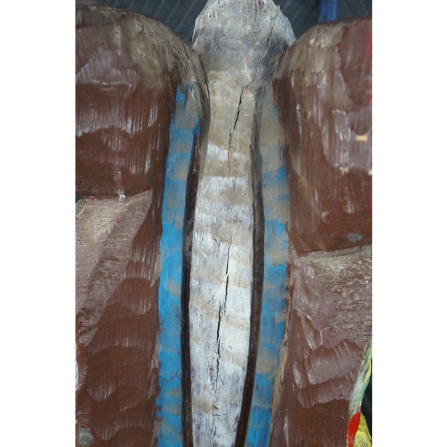 Ralph Gallagher Hand Carved Cigar Store Indian Statue Native American Chief 60" For Sale - Image 17 of 18