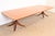 1980s Baker Furniture Georgian Banded Satinwood and Mahogany Double Pedestal Extension Dining Table, Newly Refinished For Sale - Image 5 of 12