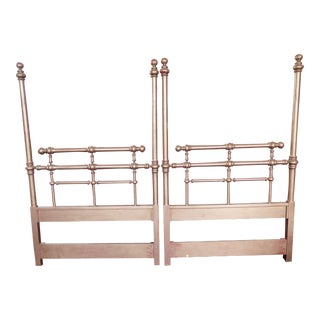 1970s Bronze Painted Twin Headboards - a Pair For Sale
