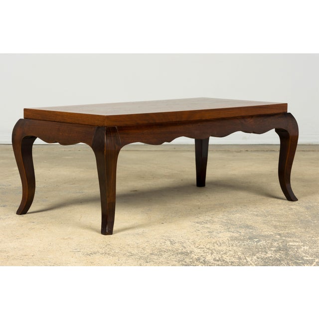 1940s French Art Deco Walnut Parquetry Coffee Table For Sale - Image 14 of 15