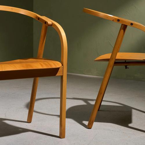 Wood Otto Demountable Chairs by Werther Toffoloni znc Piero Palange for Ibis, Italy, Set of 4 For Sale - Image 7 of 9