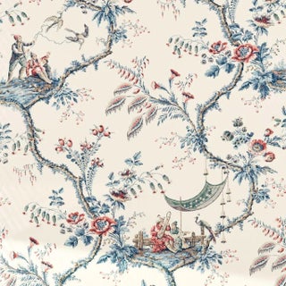 Zoffany Emperors Musician Fabric in Indigo - a Sample For Sale