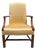 1990s Southwood Mahogany Lolling Chair / Martha Washington Armchair in Gold Strié For Sale