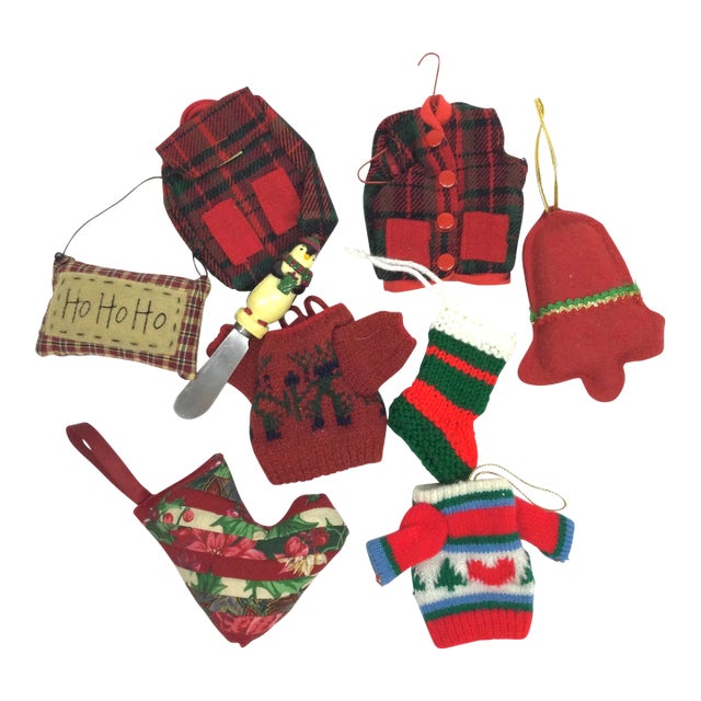 Vintage Group Handcrafted Holiday Ornaments For Sale