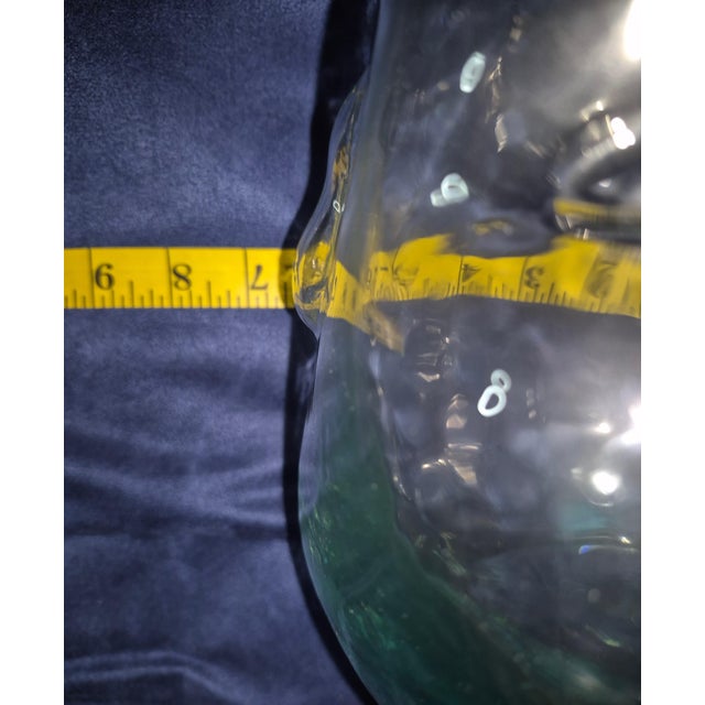 Green Mid-Century Vintage Green-Tinted Molded Glass Mannequin Head Display For Sale - Image 8 of 8