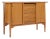 John Keal for Brown Saltman Mid Century Bleached Mahogany Tambour Door Credenza For Sale