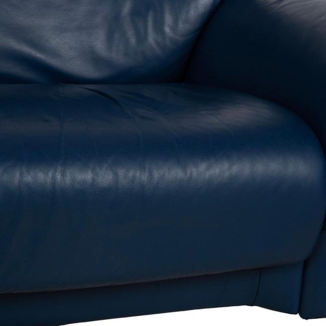 Paradise 3-Seater Sofa in Blue Leather from Stressless For Sale - Image 6 of 15