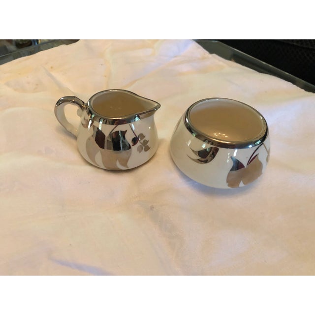 Ceramic 1940’s Sandland Lusterware Stackable Creamer and Sugar Set- 2 Pieces For Sale - Image 7 of 7