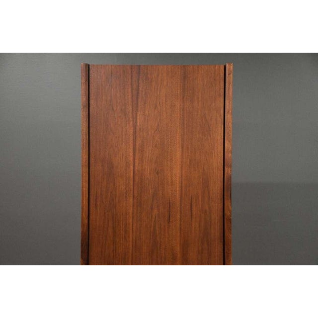 Wood 1960s Walnut Tall Armoire Dresser by Barzilay For Sale - Image 7 of 14