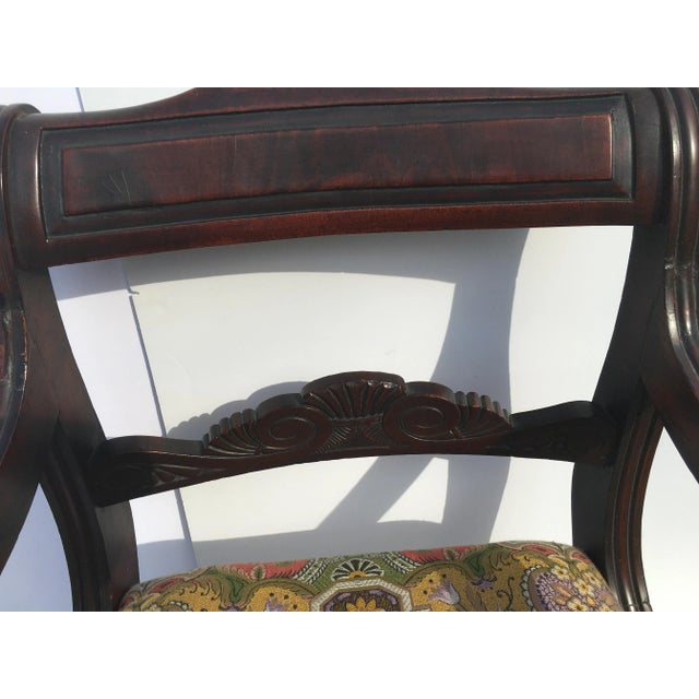English Early 19th Century Antique English Regency Armchair For Sale - Image 3 of 13