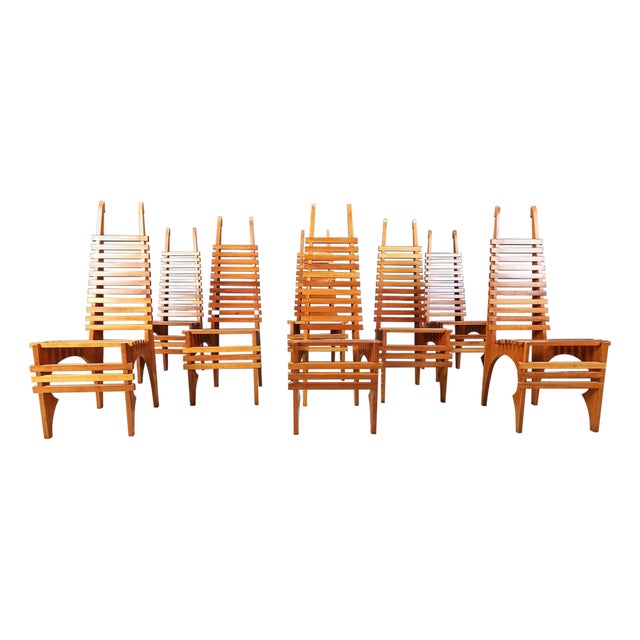 Postmodern Calcar Dining Chairs by Benoit Lange, 1990s, Set of 8 For Sale