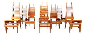 Postmodern Calcar Dining Chairs by Benoit Lange, 1990s, Set of 8