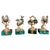 Italian Gilt 800 Silver Zodiac Place Card Holders with Malachite, 1950s, Set of 4 For Sale - Image 12 of 12