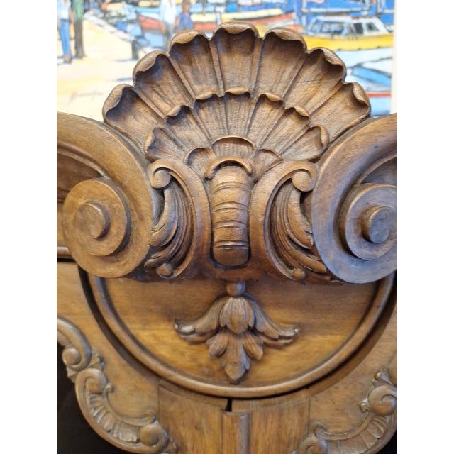 Early 20th Century Early 20th Century Walnut Dutch Bombe Breakpoint Cabinet With Claw Feet For Sale - Image 5 of 18