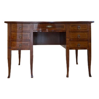 Biedermeier Secretary Desk in Walnut Veneer, 1980s For Sale
