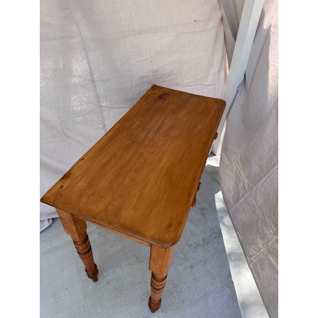 19th Century English Pine Single Drawer Side Table For Sale - Image 11 of 15