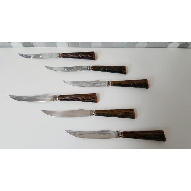 Vintage 1960s Washington Serrated Blades Steak Knives Set of 6