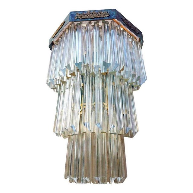 Trimmed Glass Wall Lamp from Venini, 1960s For Sale - Image 13 of 14