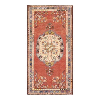 Pasargad Home Vintage Anatolian Coral Wool Area Rug, 3' 0'' X 5' 9'' For Sale
