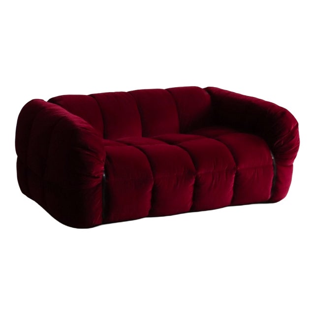 Strips Sofa in Velvet by Cini Boeri for Arflex, Italy, 1968 For Sale
