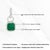 Square Cut Deep Emerald Bezel Set Green Charm Pendant in 18k White Gold For Sale - Image 12 of 16