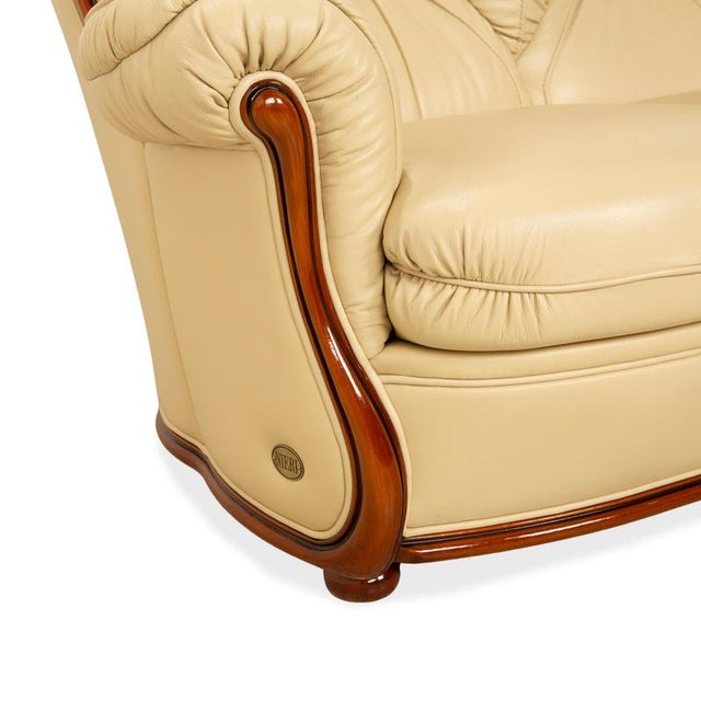 Animal Skin Three-Seater Sofa and Chair in Leather from Nieri, Set of 2 For Sale - Image 7 of 18