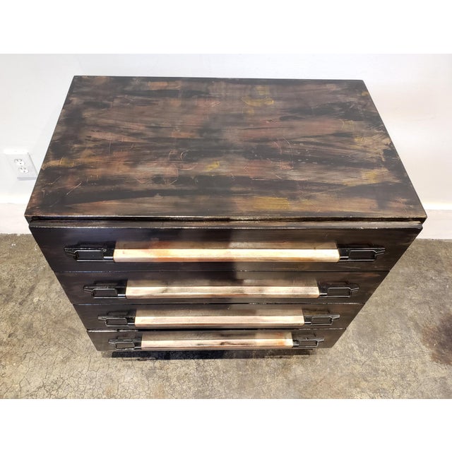 Postmodern Painted Chest of Drawers by Artist Lionel Lamy For Sale In Dallas - Image 6 of 9