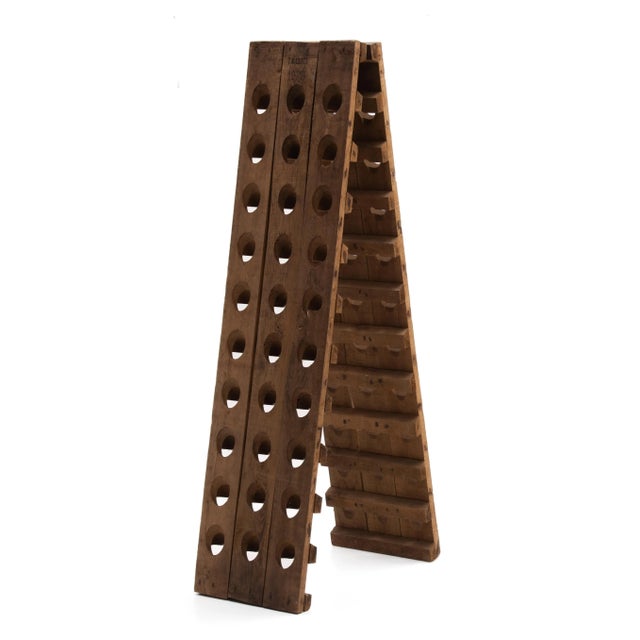 Wood Talliet French Champagne Oak Riddling Rack 1979 For Sale - Image 7 of 11