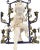Vintage Italian Cherub Putti Floral Tole 6-Light Chandelier For Sale - Image 11 of 12
