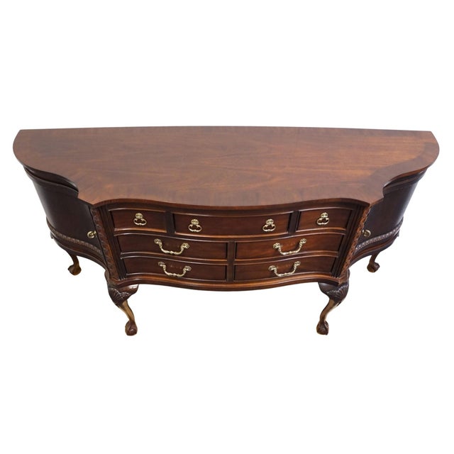 Century Furniture Solid Mahogany Traditional Chippendale Style Ball & Claw 42" Sideboard Buffet 671-407 For Sale - Image 10 of 14
