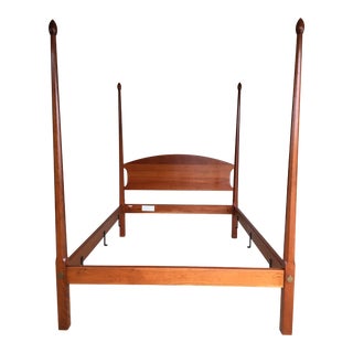 Stickley Duanesburg Collection Solid Cherry Pencil Poster Queen Bed Frame For Sale