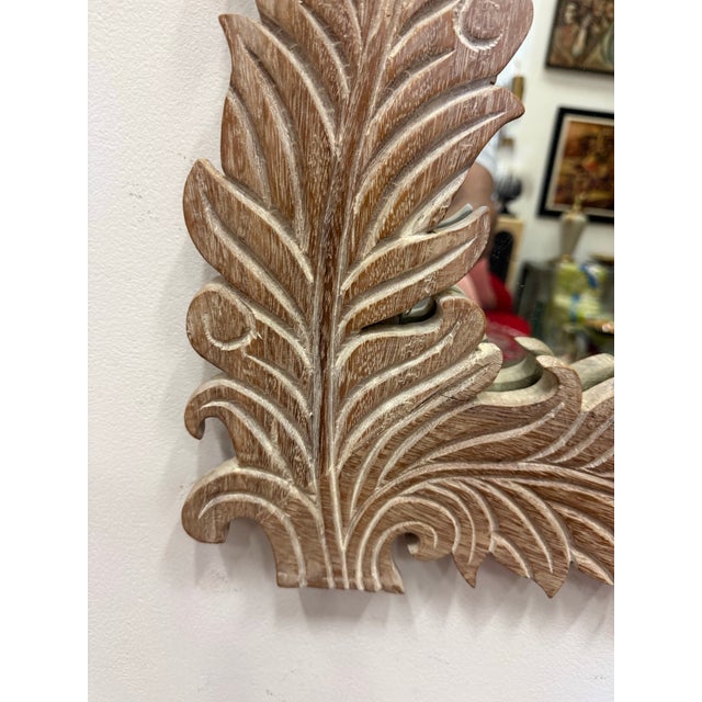 Vintage Carved Wood Palm Beach Regency Mirror For Sale In Miami - Image 6 of 11