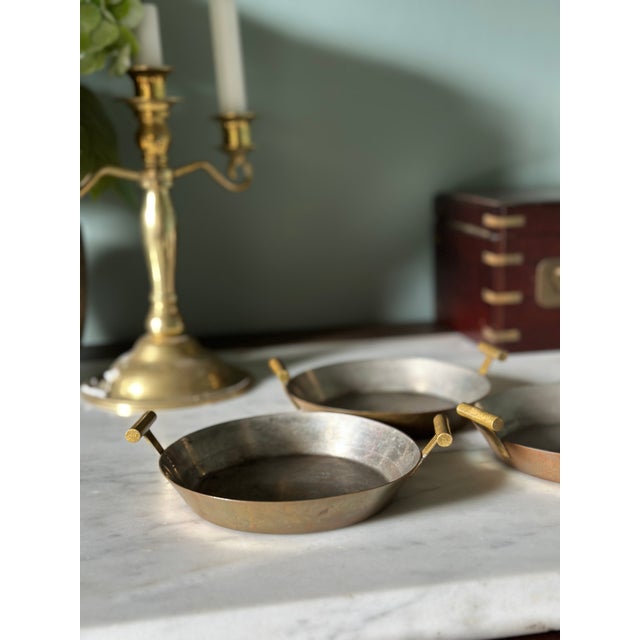 Carl Auböck Vintage Carl Auböck Copper & Brass Egg Pans - Set of 3 For Sale - Image 4 of 11