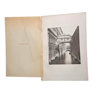 Antique Venice Bridge of Sighs Print For Sale